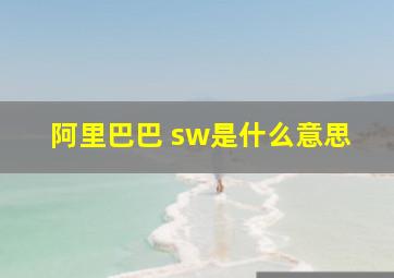 阿里巴巴 sw是什么意思